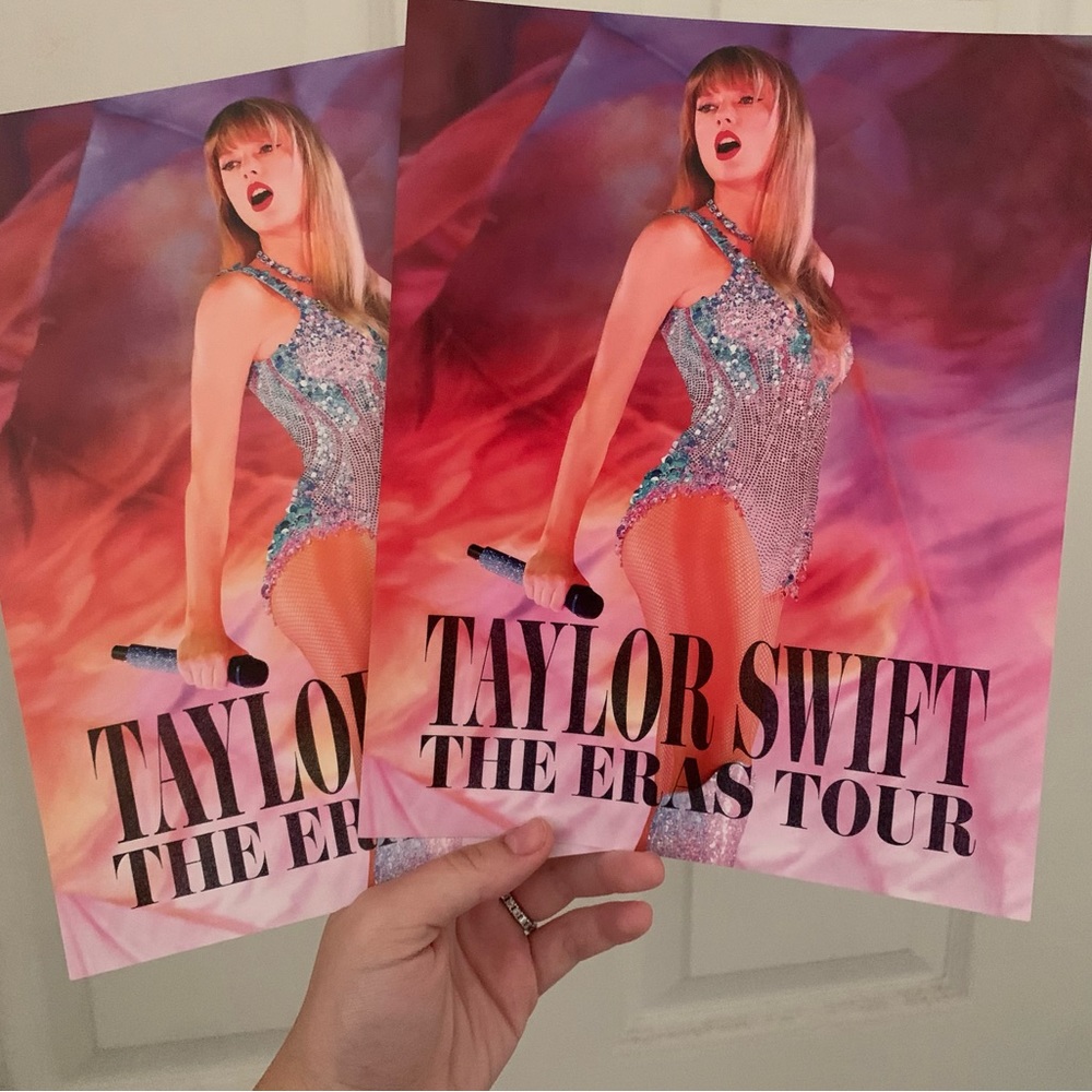 Taylor Swift movie poster💚💛💜❤️🩵🖤🩷🩶🤎💙